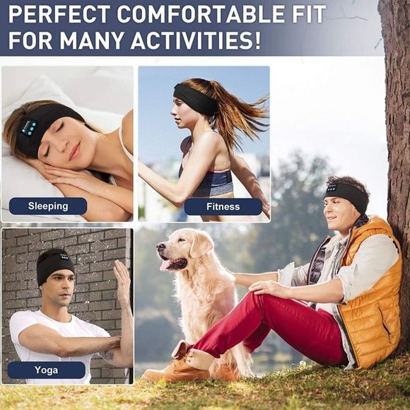 Wireless Music Headband Earbuds Headphones - Picture 2 of 7